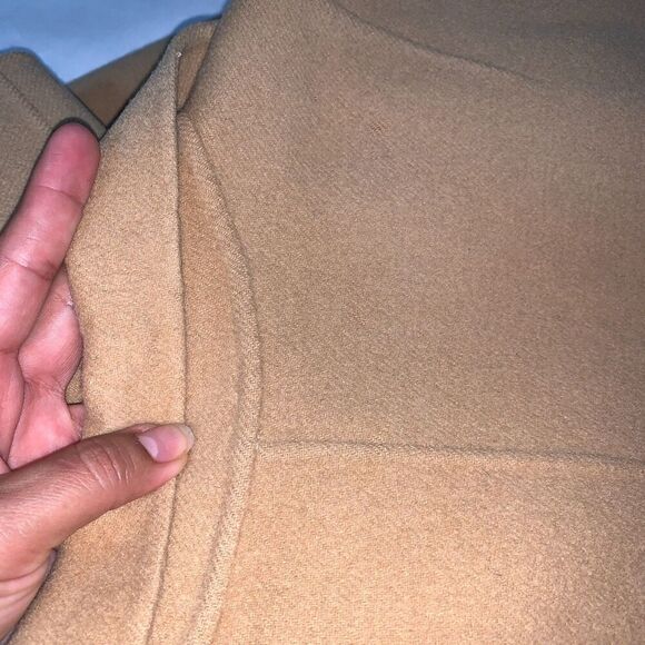 Women's Kate Hill wool blend camel coat size 20W, short over coat elegant spring - Picture 7 of 14